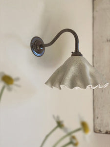 bespoke drape wall pendant light - 1 in stock - speckled white