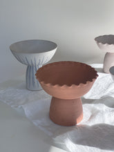 Load image into Gallery viewer, pedestal bowl 24 - terra raw
