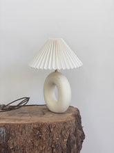 Load image into Gallery viewer, Bespoke Hoop Lamp 73 - toi toi raw- rattan or linen shade
