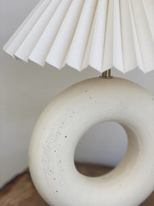 Bespoke Hoop Lamp 73 - toi toi raw- rattan or linen shade